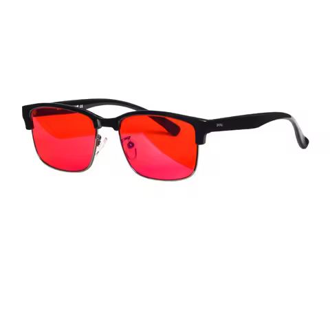 SHINU Red lens glasses men better sleep red lens blue light blocking computer glasses orange lens cu