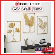 HomeDecorMy Gold Leaf Wall Frame Decoration Hiasan Dinding Ruang Tamu Daun Hiasan Decor Wall Decorat