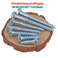 Galvanized hexagonal self-tapping DIN571 Galvanized wood screw Self-tapping screw Extended hexagonal