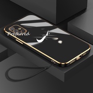 Luxury Pure Color Casing Samsung Galaxy A71 A72 A73 A750 A81 5G Gold Plating Luxurious Texture Soft 