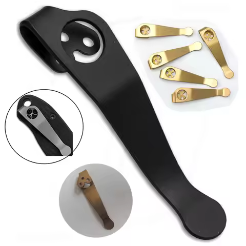 Titanium Alloy Knife Deep Carry Pocket Clip Back Clamp for Spyderco C81 Paramilitary 2 C11 Delica C2