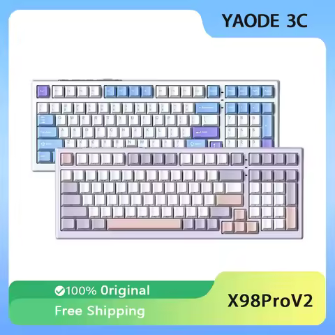 XINMENG X98ProV2 Mechanical Keyboard Three Mode Wireless Hot Swap RGB Gasket Office Gaming Keyboard 
