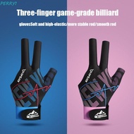 PERRY1 Billiards Gloves, Non-slip Elasticity Open 3 Fingers Gloves, Snooker Pool Cue Billiard Glove 