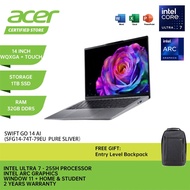 ACER Swift Go 14 AI SFG14-74T-79EU Laptop - 14" WQXGA+Touch/Intel U7-255H/32GB D5/1TB SSD/Intel ARC/