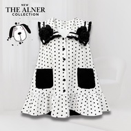 Thealner-AN617 (Set Of White Shirt With Black Polka Dots And Shorts)