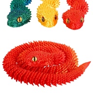 PLA Articulated Fake Snake Flexible 3D Printed Simulation Snake Movable Joint Printing Fake Snake To