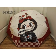 Labubu Design Automatic Umbrella | Foldable Short Umbrella | Anniversary Birthday Valentine Present 