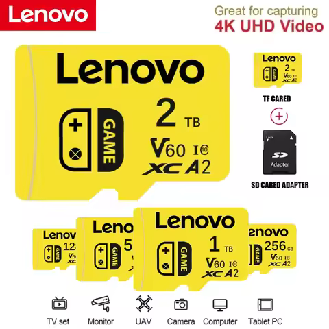 Lenovo 2TB SD Card For Nintendo Switch Micro TF SD Card 1TB 128GB 256GB 512GB Waterproof Flash Memor