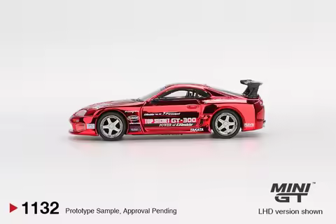 MINI GT 1:64 Supra A80 Top Secret GT-300 Red Diecast Model Car