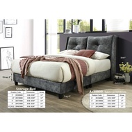 (Pre-order)（Free 🚚） BED FRAME★Storage BED FRAME★ Leather Divan Bed Frame All Sizes Available