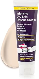Hope's Relief Intensive Dry Skin Rescue Cream - award winning natural formula for skin prone eczema,