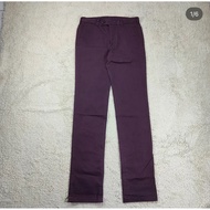 UNIQLO LONG PANTS CHINO BURGUNDY