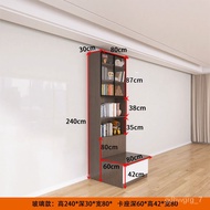 YQ63 Card Holder Bookcase Integrated Entire Wall-Top Sofa Backrest Cabinet with Glass Door Dustproof Household Bookcase