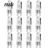 PRASI 12 Pack Halogen Light Bulbs, G9 40W Halogen Bulbs, Energy Saving 220V 3000K  Glass JCD Type Li