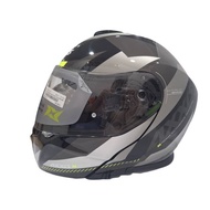 AXXIS Full Face Helmet Gloss Gray | ECE/DOT Certified | Urban Riding Helmet | Aerodynamic & Comforta
