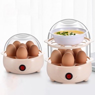 1+1 Steamed Egg Machine Steamed Bun Egg Boiler Machine Steamed Bun Sweet Potato Egg Cooker Mini Steamer Automatic Power-off Steamed Egg Breakfast Machine