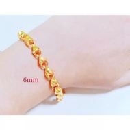 Bracelet Gelang Tangan Siput 0.6cm Emas Bangkok FREE COP 916