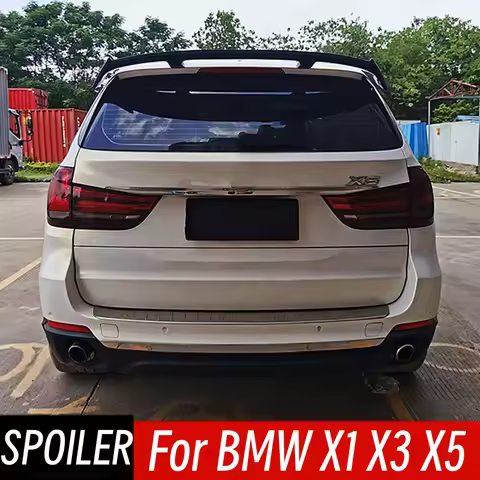 For BMW X1 X3 X5 Bodykit Car Rear Roof Trunk Lid Spoiler Wings ABS Black Carbon Sport Styling Tuning