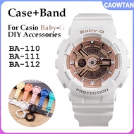Silicone Strap and Case compatible for Baby-G BA-110/BA-111/BA-112 G-SHOCK BABY G BA110/111/112 Matt