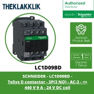 SCHNEIDER - LC1D09BD - Teys D contractor - 3P(3 NO) - AC-3 - <= 440 V 9 A - 24 V DC coil