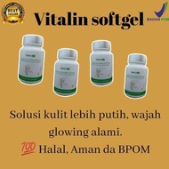 Pemutih Badan Alami / Vitaline Tiens / Kemasan 10 Softgel (Free Kuas)