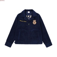 Work Jacket Corduroy (Boxy fit), Flagofskull Official -Navy blue (FFA Jacket)