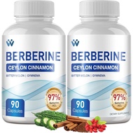 Berberine Supplement 1500mg - Berberine with Ceylon Cinnamon, Berberine HCl 97% Purity Complex Suppl