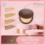 PIXY Make It Glow Silky Powdery Cake SPF35 PA+++ - Bedak Padat Natural