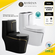 [Limit to 1 Unit Per Order] BANOVA CAMALA One Piece WC Toilet Bowl S-Trap Wash Down Water Closet 10 