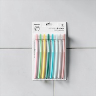 miniso Gentle Toothbrushes 8 pcs - Soft, Fluffy Toothbrush, Lots of Contents Original