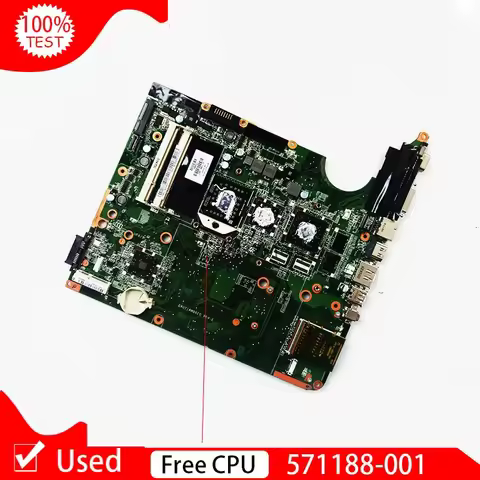 Used FOR HP Pavillion DV6 Series DV6-2000 Laptop Motherboard SOCKET S1 571188-001 DAUT1AMB6E1 DAUT1A
