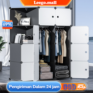 LG Lemari Plastik Portable Pakaian 12 Pintu Lemari Penyimpanan Serbaguna Wardrobe Lemari Baju Plasti