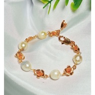 Gl2 Certified Sea Pearl Bracelet GRADE C Flower Bracelet Stacking Sea Pearl Women's Party Bracelet