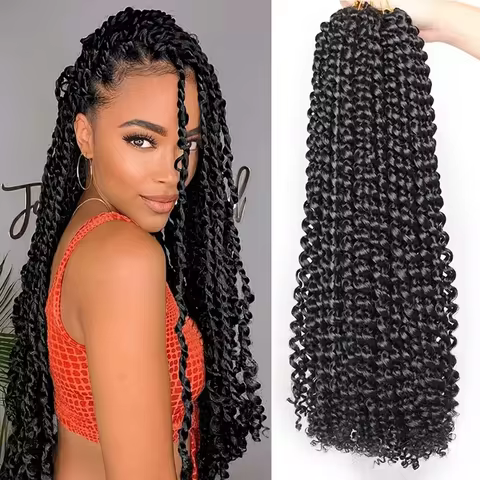 18 Inch Passion Twist Braiding Hair Extensions Water Wave Bohemian Hair Braids Synthetic Braiding Ha
