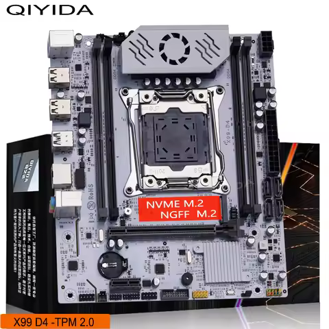 Qiyida X99 Motherboard LGA2011-3 X99 C612 chip Slot USB3.0 NVME M.2 SSD Support DDR4 Memory and Xeon