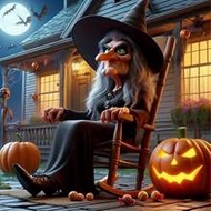 Halloween Night Witch Frameless Diamond Painting Set, 5D Mosaic Round Artificial Diamond Art Paintin