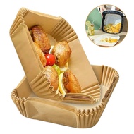 【Worth-Buy】 50pcs Air Fryer Paper Liner Non- Steamer Mat Baking Tools Airfryer Liner Parchment Tray For Kitchen Accessories