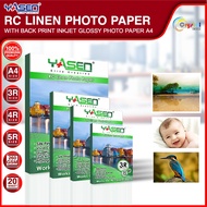 Yasen RC Linen Photo Paper 260 GSM A4 | 5R | 4R | 3R (20 sheets/pack) Resin Coated Photo Papers