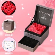 Rose Box Birthday Gift Box Kotak kalung Kotak barang kemas hari guru Hadiah ulang tahun Hadiah Kotak