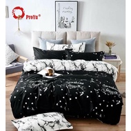 "PROYU" 1000TC BIG SALE 7 in 1 High Quality Cotton Euro Collection Fitted Bedsheet set with Comforter {Queen/King}