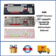 AUSDOM H98 Wireless Mechanical Keyboard 95% Hot swappable RGB GASKET 8000mAh Custom Gaming Keyboard