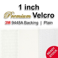 Velcro Tape/ Loop & Hook/ Magic Tape/ Fastener Putih Premium - 1 inch 1in 1” 25mm 2.5cm 3M 9448A Pel