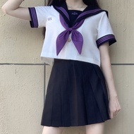 [Jier Punk] Ji Yu Embroidered Dark Long-Sleeved Short-Sleeved Goldfish Bow Tie Sailor Suit Pleated S