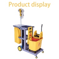 Commercial Housekeeping cart with Waterproof Oxford bag Trolley Push cart Cleaning Janitorial servic
