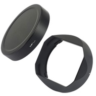 Haoge LH-X16B Square Metal Lens Hood Shade with Metal Cap for Fujifilm Fuji Fujinon XF 16mm F1.4 R W