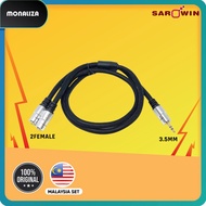 Sarowin Cable 3.5MM To 2 Female - 1 Meter