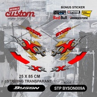 Yamaha Byson 150 transparent striping, transparent ultra uv decal, Byson transparent motorcycle stic