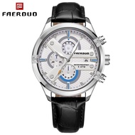 FAERDUO 8275 new waterproof luminous calendar multifunctional six pin belt quartz movement men's wat