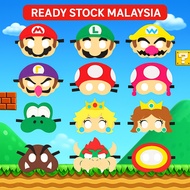 (Ready Stock) Super Mario Felt Mask 🎉 Luigi Toad Yoshi Bowser Wario | Kid Party Birthday Cosplay Hal