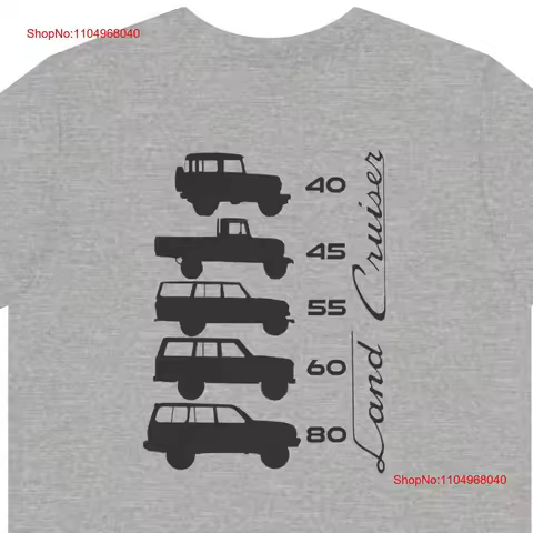 Land Cruiser Generations 2 Side T Shirt FJ40 FJ60 Mens FJ80 Reefmonkey vintage Washed Breathable Uni